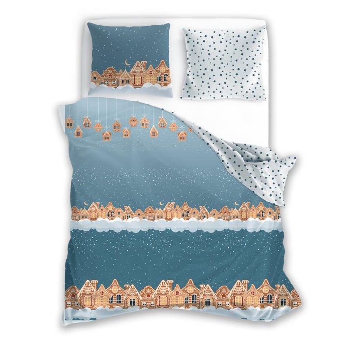 Ágynemű, Faro, Scandic, 100% pamut, 200x220cm, 2x70x80cm, többszínű