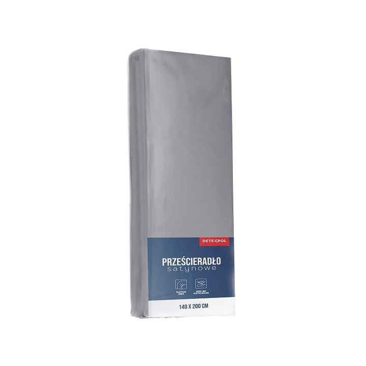 Чаршаф с ластик, Detexpol, 90x200см, височина 25см, Сатениран микрофибъренсив
