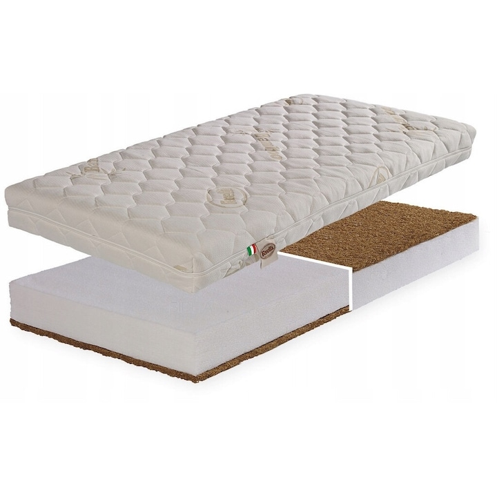 Saltea pentru patut 120x60 Feretti, bambus si cocos, antialergica, certificat OEKO-TEX