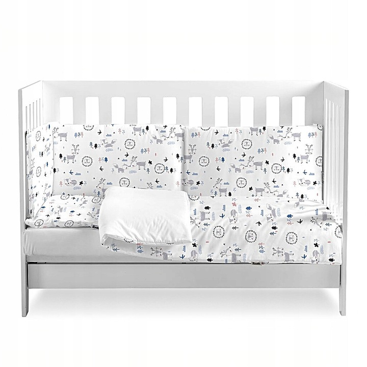 Комплект спално бельо Feretti BABY EDEN от 5 части, памук, хипоалергичен, 100x135см, сив