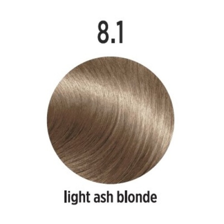 Vopsea de par Profesionala ELEMENT 8.1, 100 Ml, Light Ash Blonde