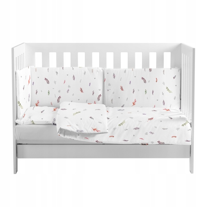 Детски спален комплект Feretti 100x135см, хипоалергенен, със защита 35x191см, 5 части, многоцветни