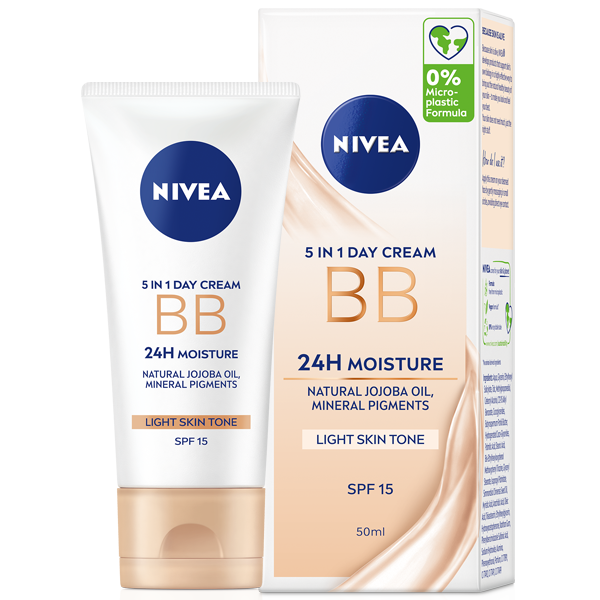 Crema de zi Nivea BB Cream 5in1, nuanta deschisa, 50ml