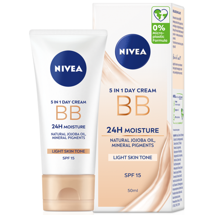 BB Cream Nivea 5в1, Дневен крем, Светъл нюанс, 50 мл