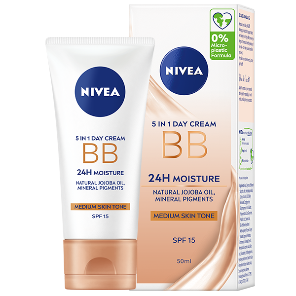 Crema de zi Nivea BB cream 5in1, nuanta medie, 50 ml