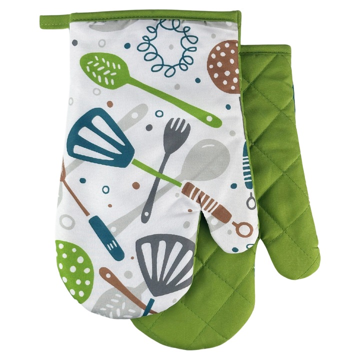 2 db Euromat konyhai kesztyű készlet, mágnessel, tarka, 16x27cm