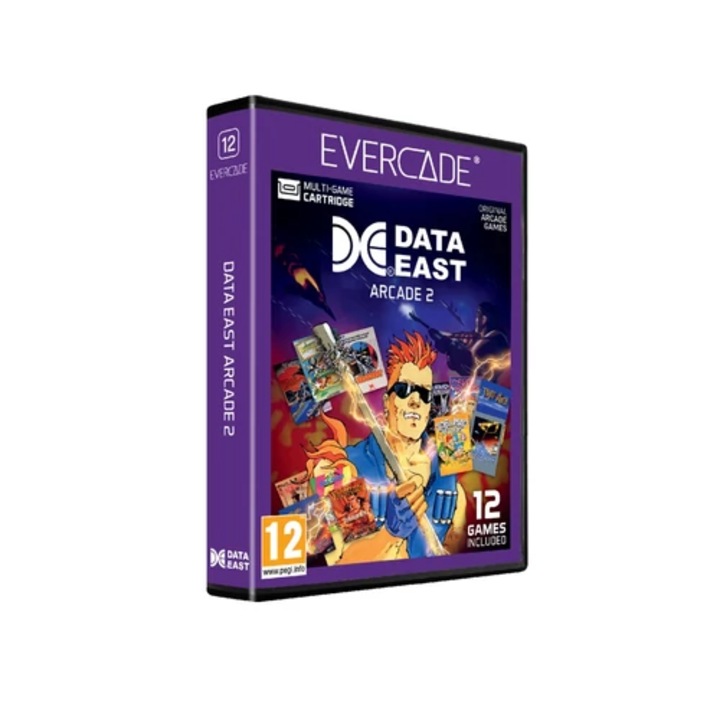 Evercade A12, Data East Arcade 2, 12in1, Retro, Multi Game, Játékszoftver csomag