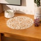 Mileu Circular Traditional Innovium™, Design Autentic, Pattern Circular, Wall Art, Idee Amuzanta si Inedita, Cadou Bunici, Parinti, Romania Autentica, Decor Casa, Birou, Masa, Compatibil cu Orice Model de Televizor, 27CM Diametru, Poliester Deluxe, Alb