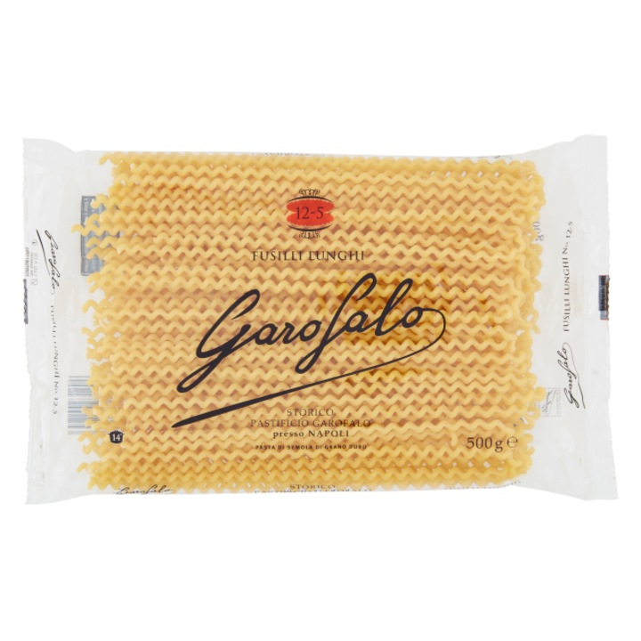 Fusilli Lunghi 500g, Garofalo, semola de grau dur, ideal pentru preparate cu carne si legume