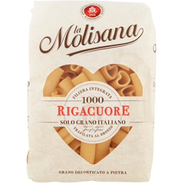 Macaroane Rigacuore N.1000, La Molisana, 500g, semolina de grau dur, forma unica