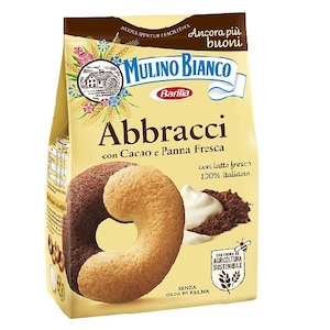 Fursecuri cu crusta cu cacao si unt proaspat, Mulino Bianco, Abbracci, 350g