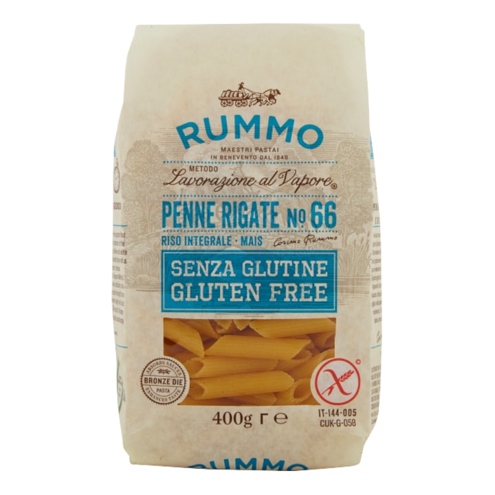 Безглутеново пене Rigate Rummo № 66, 400 гр., идеално за салати и сосове