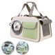 Rucsac Transport Animale Mici cu Hublou, Yulinland®, Pliabil, Ventilat, Impermeabil, Respirabil, pentru Calatorii/Drumetii/Plimbari, pentru caini si pisici, maxim 16kg, 45x28x26 cm, Verde