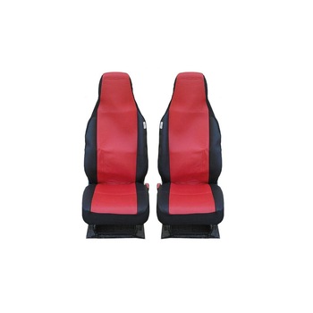 Huse pentru scaunele din fata Flexzon pentru Toyota Aygo, Citroen C1, Peugeot 107, Textile, Red Huse pentru scaunele din fata Flexzon pentru Toyota Aygo, Citroen C1, Peugeot 107, Textile, Red