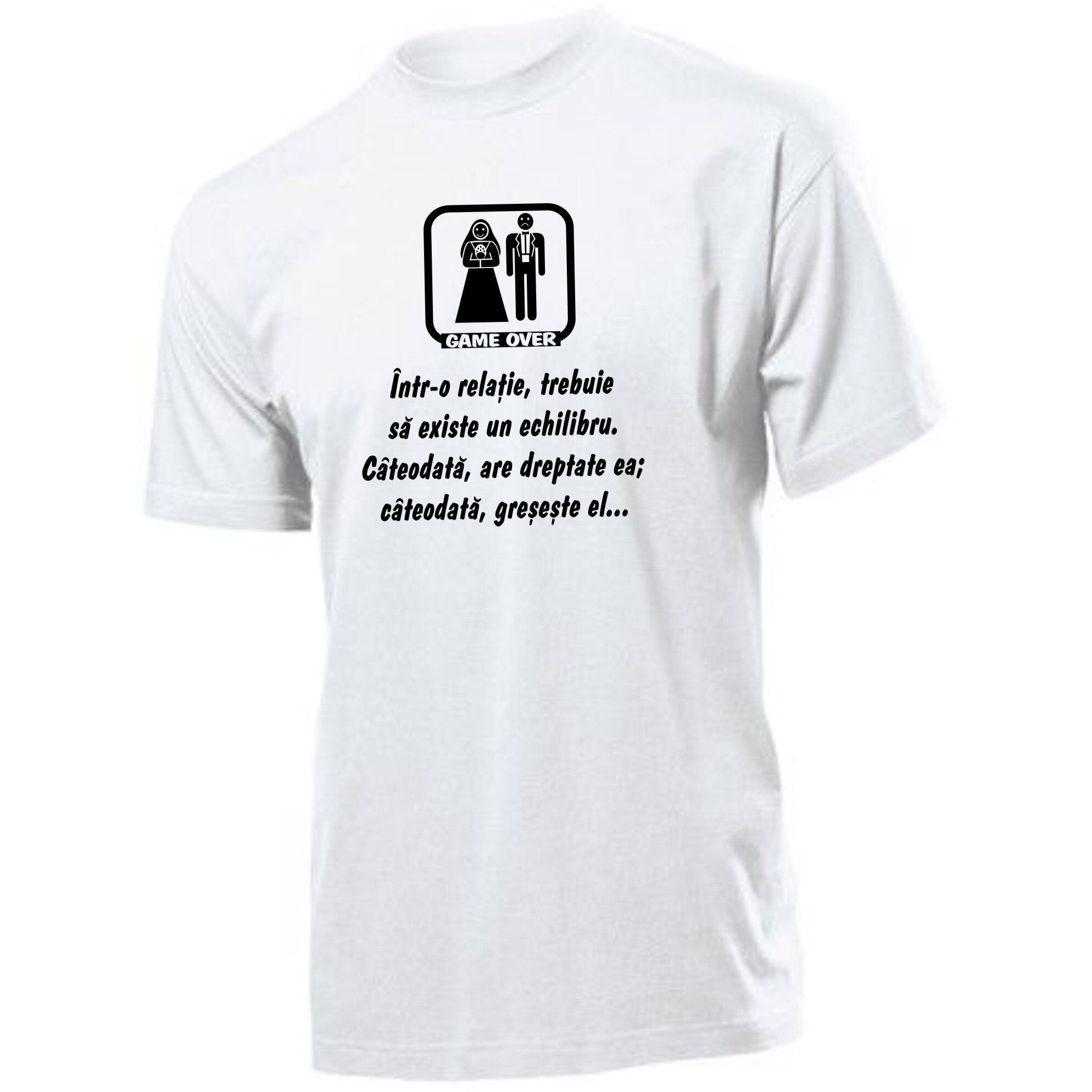 Tricou personalizat, bumbac, Stedman, alb, marime L, personalizare 