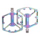 Pedale bicicleta MTB, SINBINTA, Set 2 pedale bicicleta din aluminiu, Rulment triplu, Pedale mai late, Ergonomice, Anti-alunecare, Pentru drum, Munte bmx, 12.5 x 10.5 x 1.4 cm, Multicolor