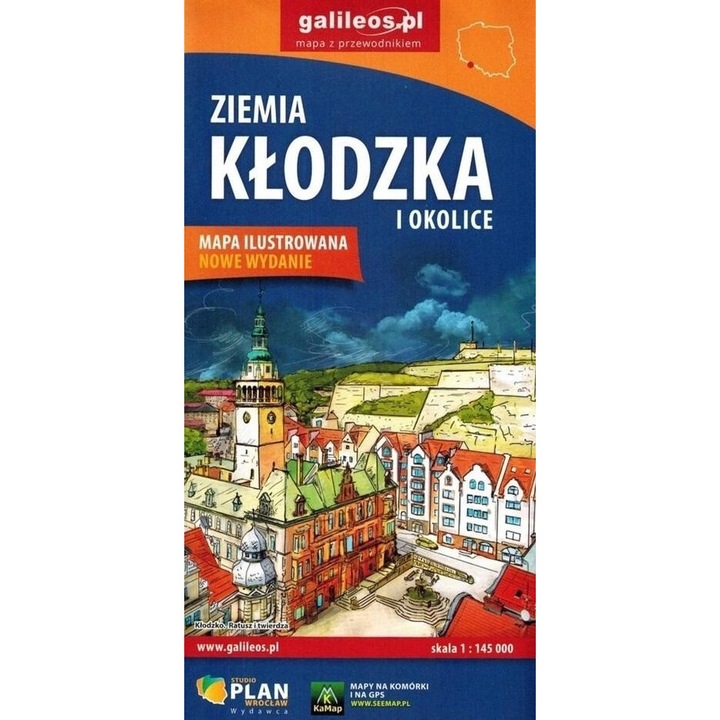 Mapa - Ziemia Klodzka i okolice 1:450 000, Plan, brosata, 234x128mm, 2024