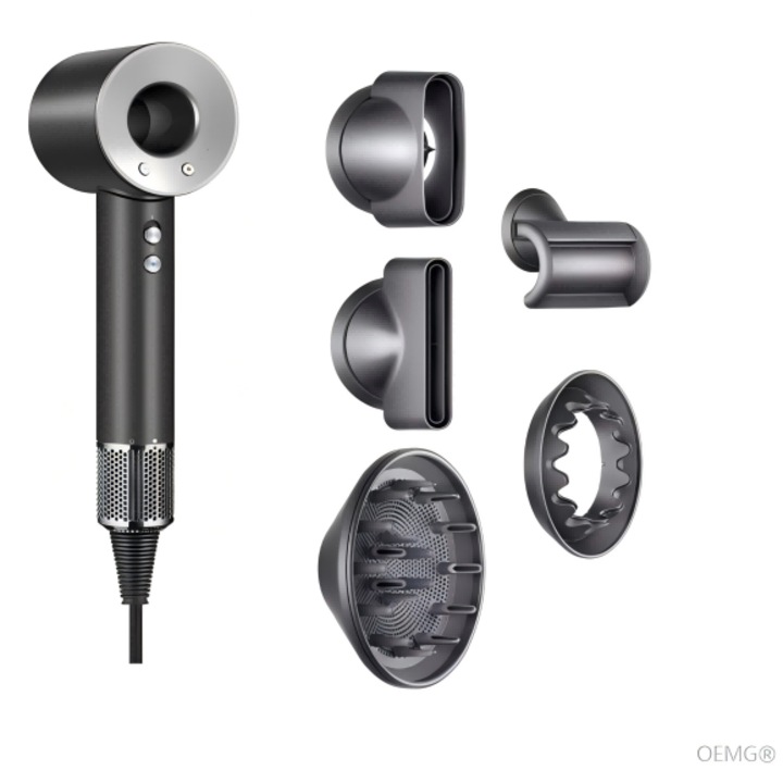 Uscator de par Premium cu 110.000 RPM,, tehnologie de ingrijire a parului cu 200 de milioane de ioni negativi, aer rece/cald reglabil cu 3 viteze, 5 capete de conversie, 2000w, pesimist
