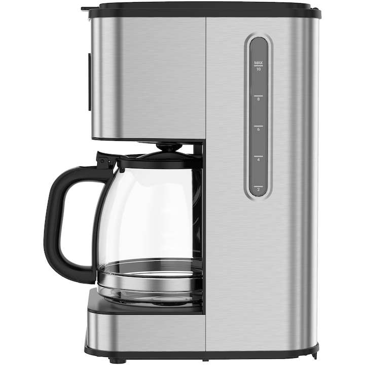 Cafetiera digitala Tesla CMF201BX, 900W, display digital, 1.5 L, inox