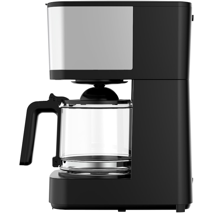 Cafetiera digitala Tesla CMF200BX, 900W, display digital, 1.25 L, negru/inox