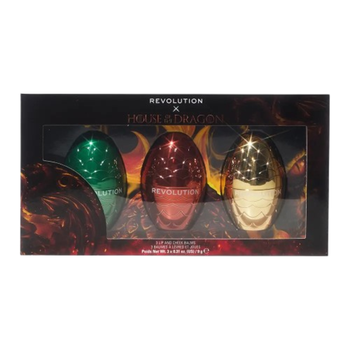 Комплект Балсам за устни с хидратиращи свойства, Revolution House of Dragon, 3 x 9 g