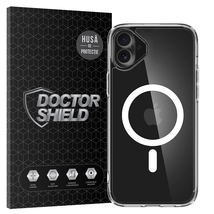 Husa de Protectie, Compatibila cu Apple iPhone 16, Doctor Shield Fantom, MagSafe