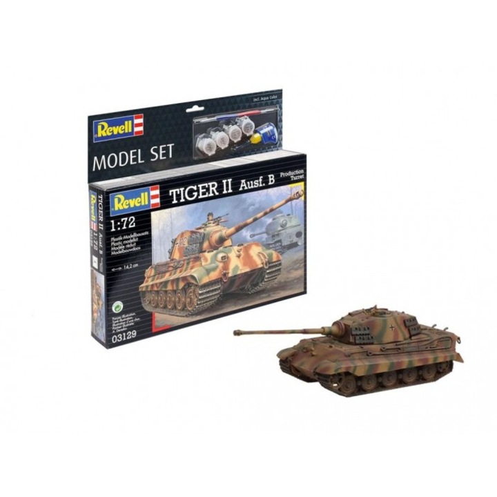 Модел Tiger II Ausf. B, Revell, 1:72, 144 части, 275x241x35 мм
