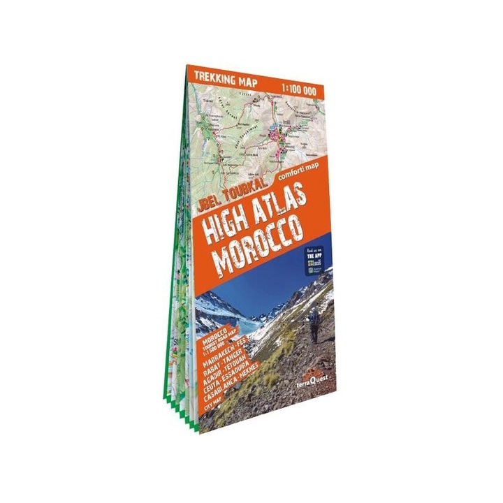 Harta de trekking Atlasul Inalt Maroc 1:100 000, ExpressMap, laminata, 113x242 mm, 2024