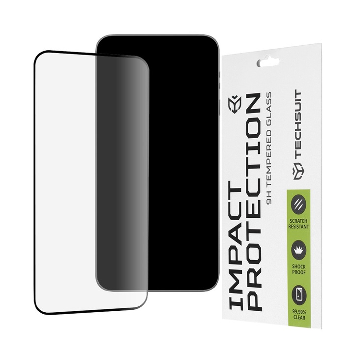 Fólia Samsung Galaxy A36 5G telefonhoz - Techsuit 111D teljes fedél / teljes ragasztós üveg - fekete