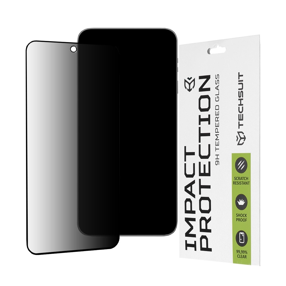 Folie de protectie Ecran Privacy Techsuit pentru Samsung Galaxy A56 A566 / A36 A366, Sticla Securizata, Full Glue, 111D