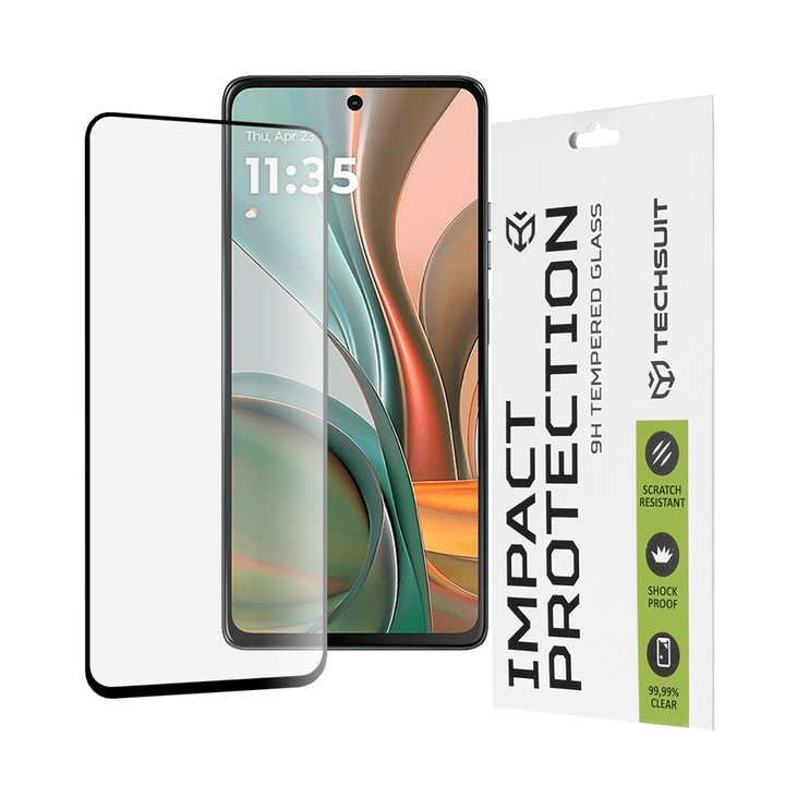 Folie pentru Motorola Moto G75 - Techsuit 111D Full Cover / Full Glue Glass - Black