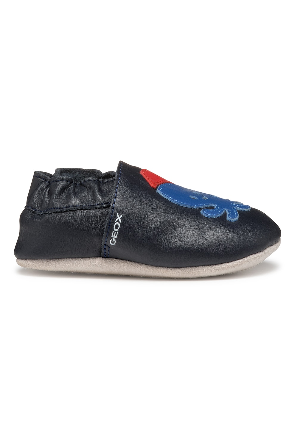 Geox, Pantofi slip-on de piele cu imprimeu Gloviedoo, Albastru ultramarin, 18 EU