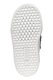 Geox, Pantofi sport din piele ecologica cu velcro, Alb, Bleumarin, 24 EU