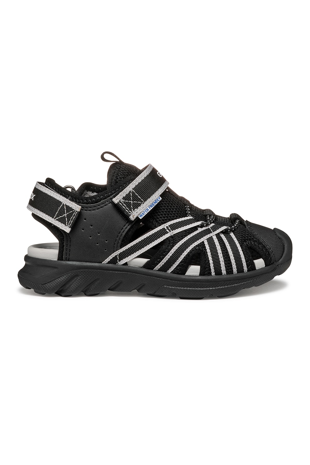 Geox, Sandale fisherman cu velcro Airadyum, Negru, 31 EU
