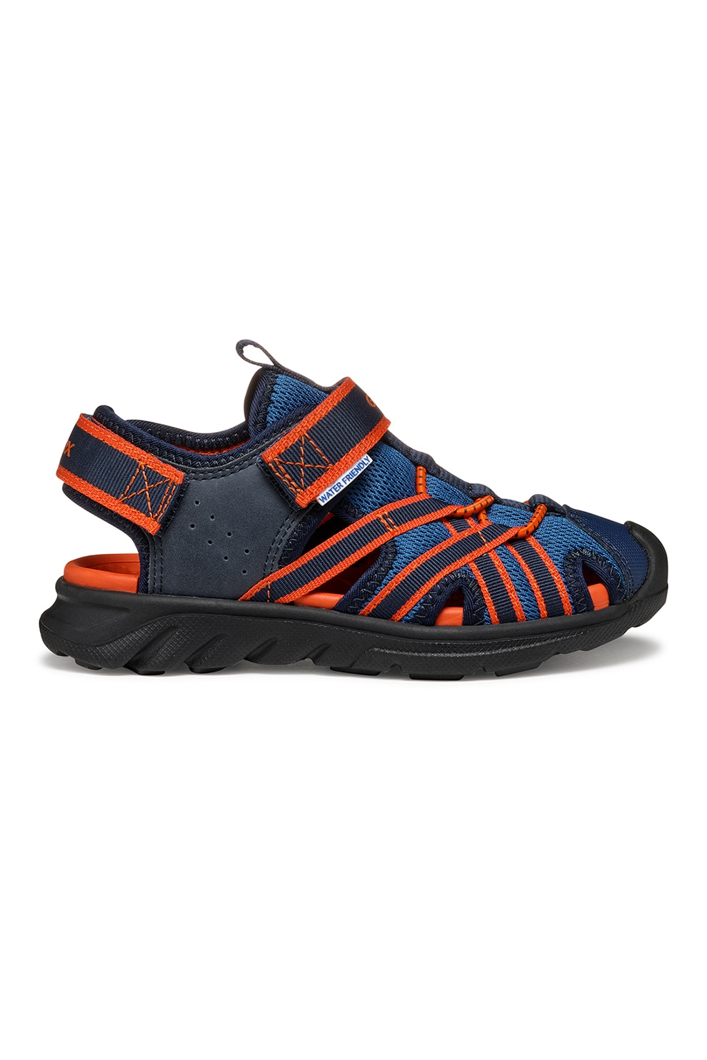 Geox, Sandale fisherman cu velcro Airadyum, Rosu, Bleumarin, 33 EU
