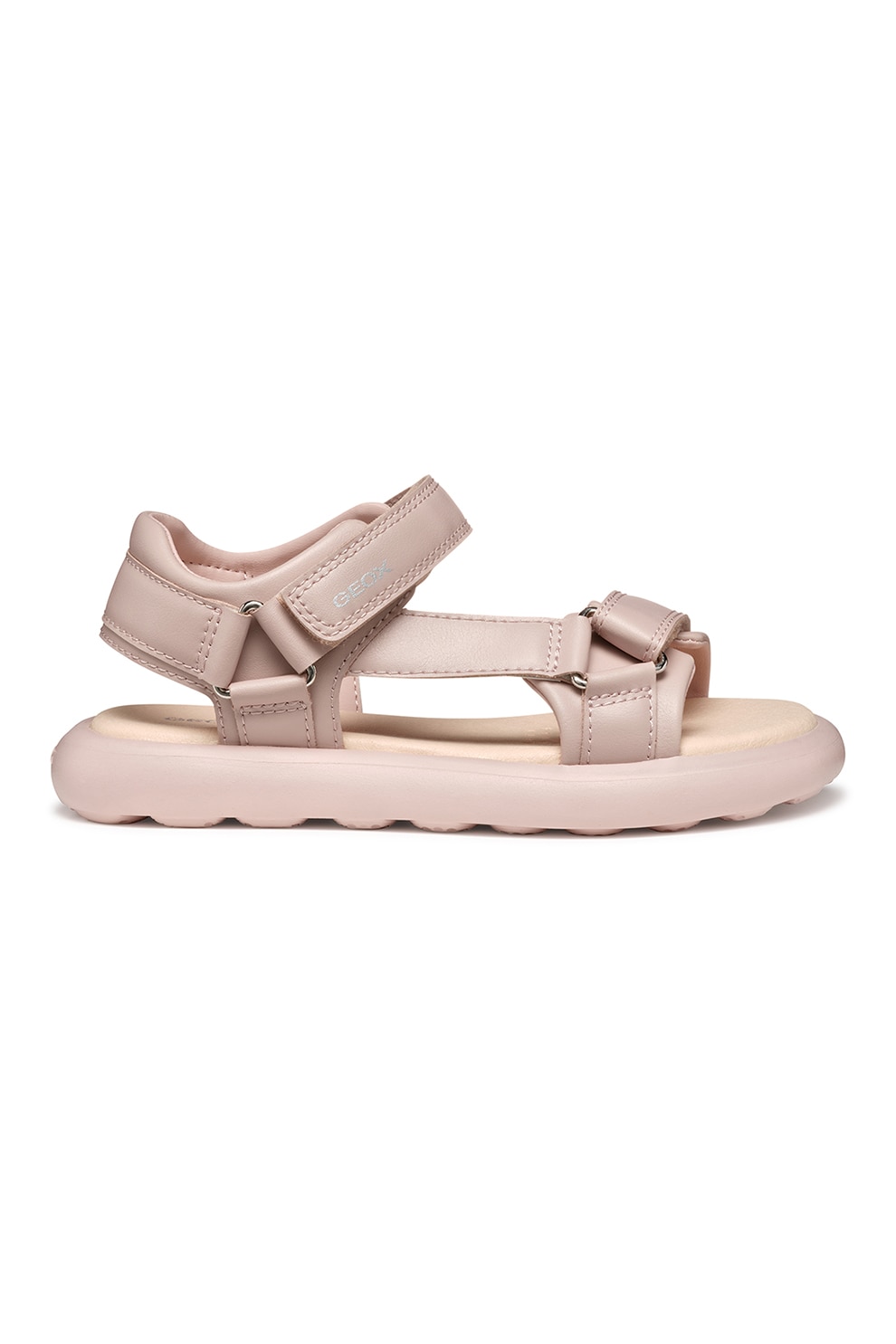 Geox, Sandale de piele ecologica, Roz pal, 30 EU