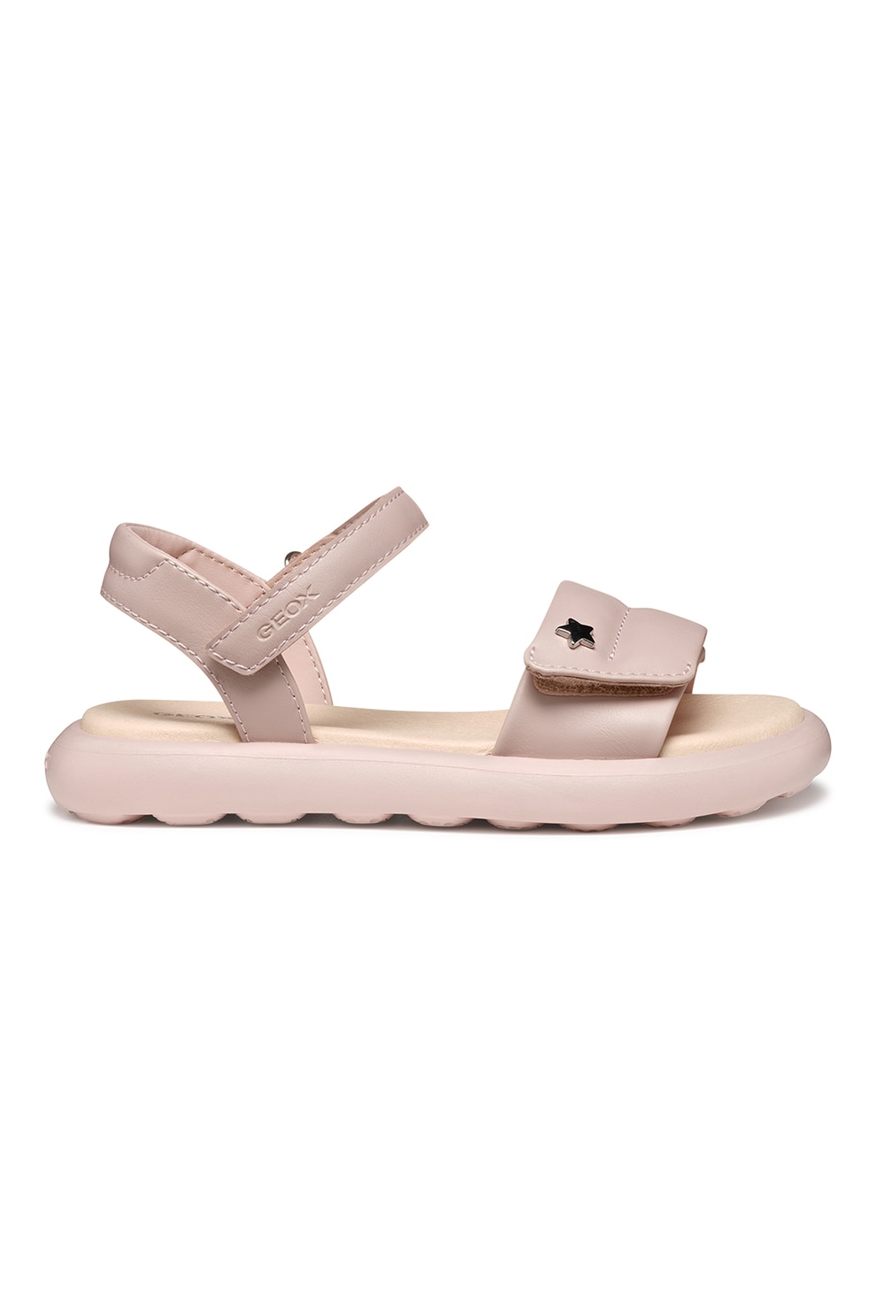 Geox, Sandale de piele ecologica, Roz pal, 28 EU