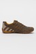 Geox, Pantofi sport Snake cu garnituri din piele intoarsa, Gri, Gri deschis, Verde inchis, 40
