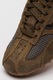 Geox, Pantofi sport Snake cu garnituri din piele intoarsa, Gri, Gri deschis, Verde inchis, 40