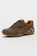 Geox, Pantofi sport Snake cu garnituri din piele intoarsa, Gri, Gri deschis, Verde inchis, 40