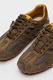 Geox, Pantofi sport Snake cu garnituri din piele intoarsa, Gri, Gri deschis, Verde inchis, 40