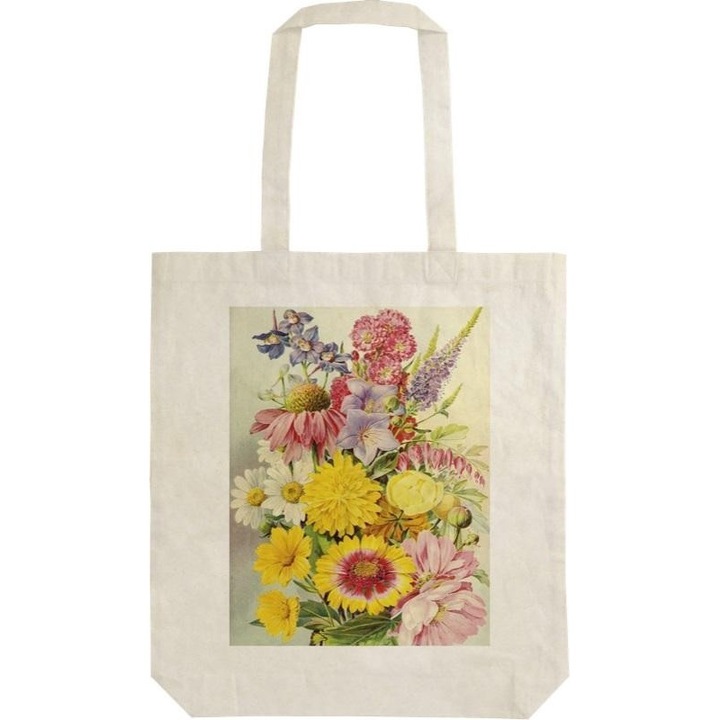 Торба за пазаруване, Skona Ting, Letnie kwiaty, 100% органичен памук, 415x373см