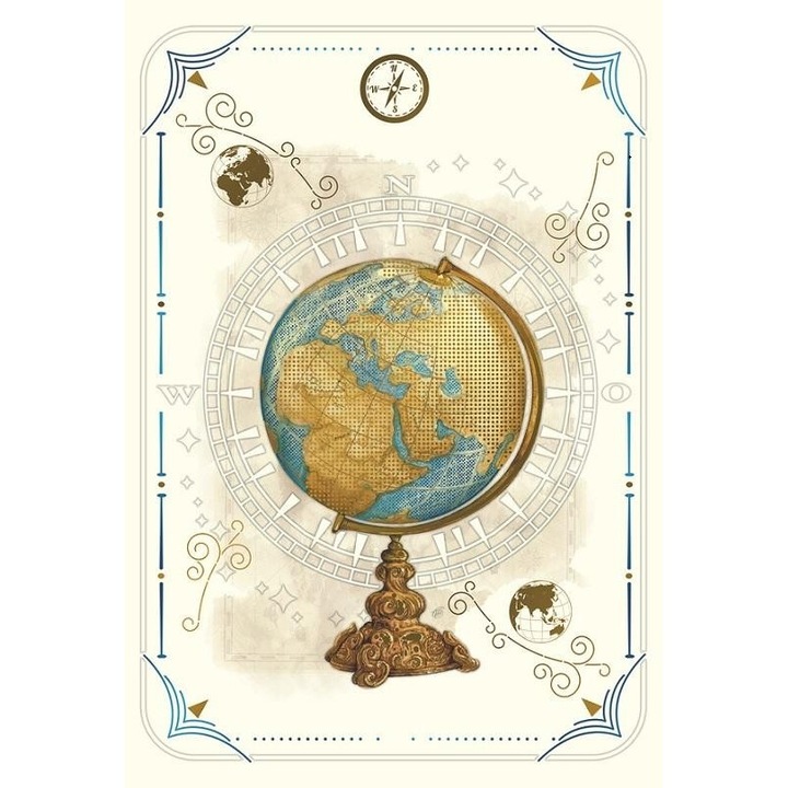 Karnet 12x18 cm B-BD 502 087 cu koperta Globus, DaVinci, zlocit, format 184x135 mm