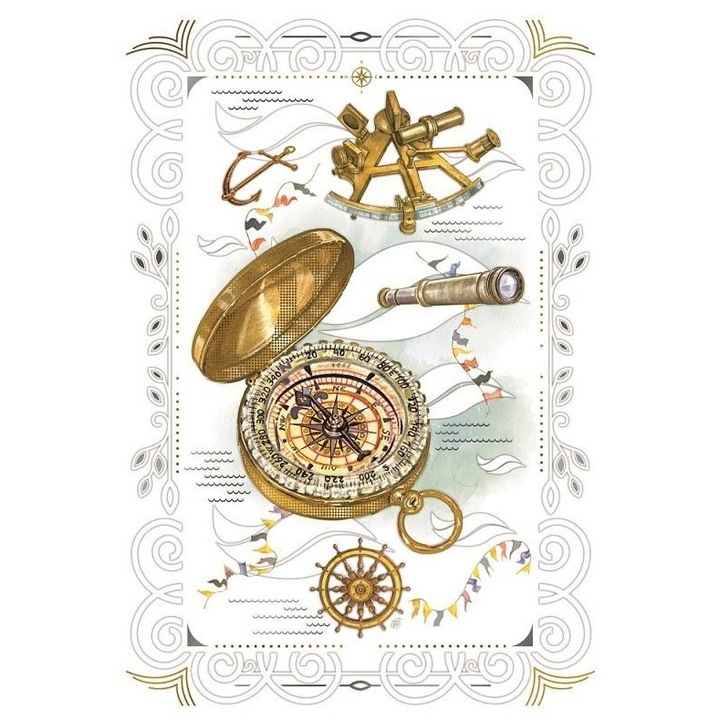 Karnet 12x18 cm B-BD 502 096 Podroze borítóval, DaVinci, aranyozott, 186x132 mm formátum