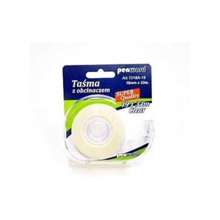 Banda adeziva cu taietor Penword 19mmx33m, blister, 96x115mm