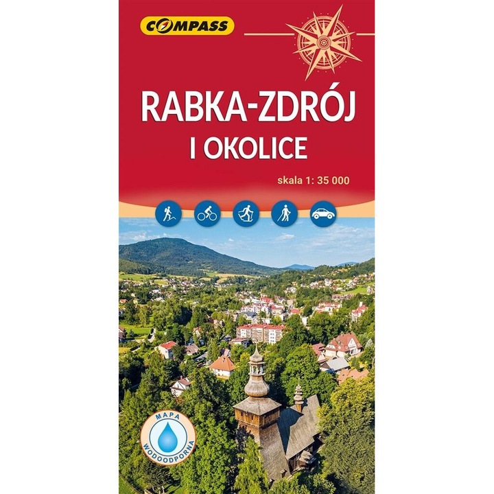 Harta - Rabka Zdroj si imprejurimi 1:35 000, COMPASS, format A1, laminata, 243x133 mm