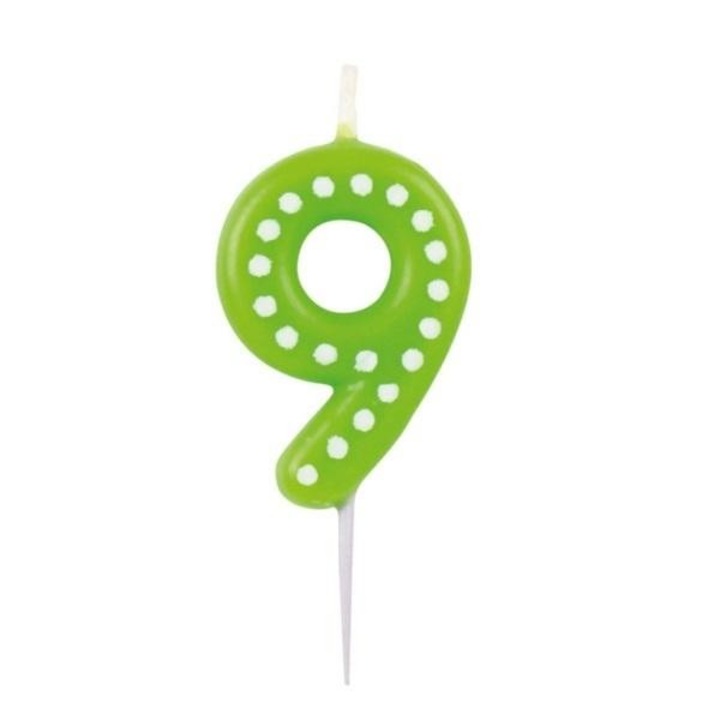 Свещ 9, Amscan, 136x83 мм