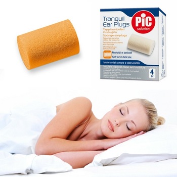 Dopuri pentru urechi PIC SOLUTION - TRANQUIL din burete 4buc/cut Dopuri pentru urechi PIC SOLUTION - TRANQUIL din burete 4buc/cut