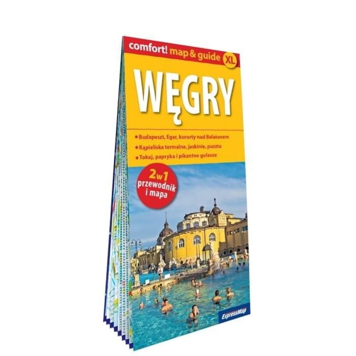 Comfort! map&guide XL Węgry, ExpressMap, Budapesta, 246x123mm, 2024