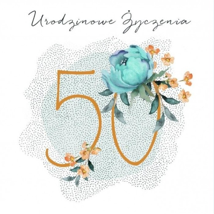 Felicitare Swarovski kwadrat Urodziny 50, Clear Creations, 158x162mm, cu plic